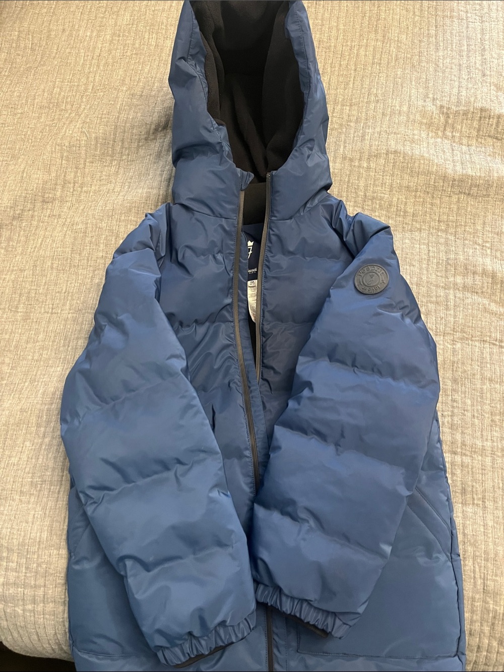 Jacadi Navy Blue Puffer Jacket with Hood- hardly worn